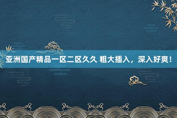 亚洲国产精品一区二区久久 粗大插入，深入好爽！