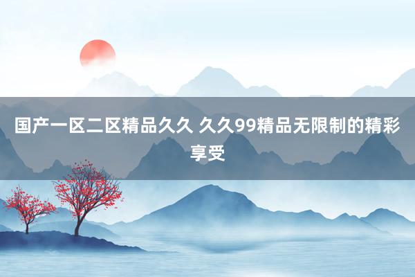国产一区二区精品久久 久久99精品无限制的精彩享受