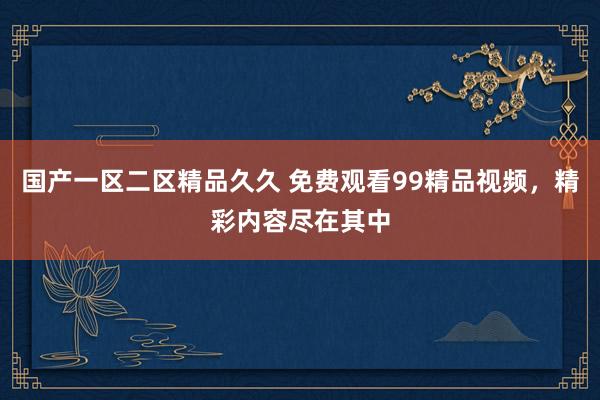 国产一区二区精品久久 免费观看99精品视频，精彩内容尽在其中