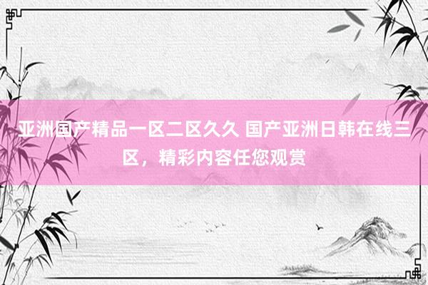 亚洲国产精品一区二区久久 国产亚洲日韩在线三区，精彩内容任您观赏
