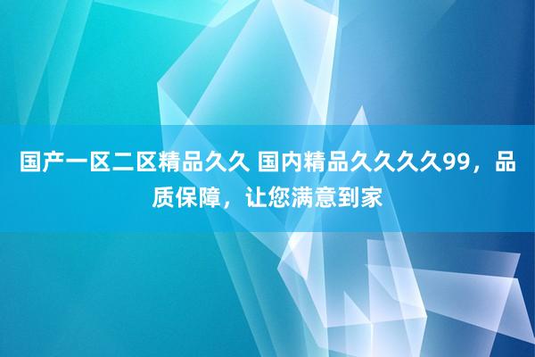 国产一区二区精品久久 国内精品久久久久99，品质保障，让您满意到家