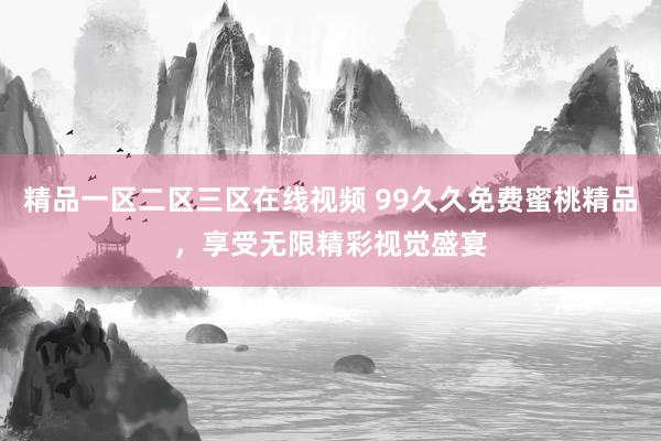 精品一区二区三区在线视频 99久久免费蜜桃精品，享受无限精彩视觉盛宴