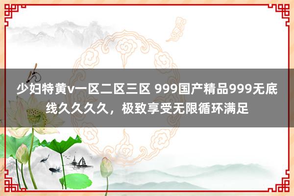 少妇特黄v一区二区三区 999国产精品999无底线久久久久，极致享受无限循环满足