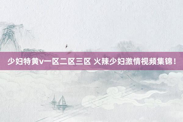 少妇特黄v一区二区三区 火辣少妇激情视频集锦！