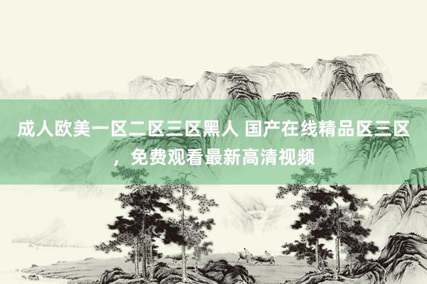 成人欧美一区二区三区黑人 国产在线精品区三区，免费观看最新高清视频