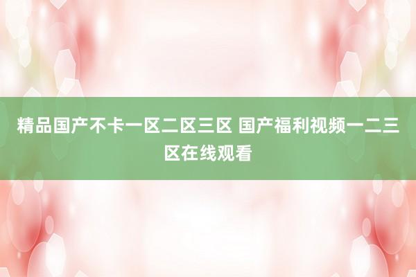 精品国产不卡一区二区三区 国产福利视频一二三区在线观看
